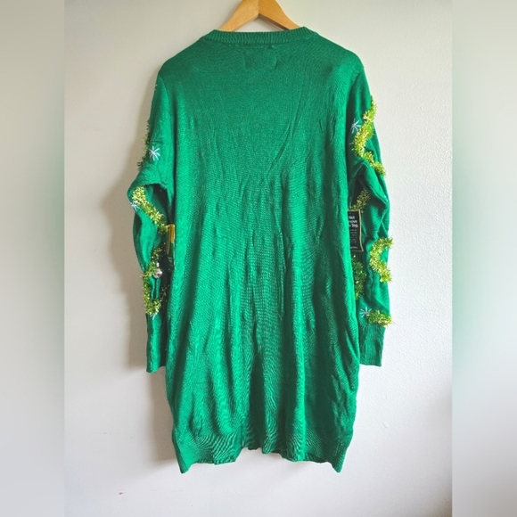 NWT! Tipsy Elves, Women's Gaudy Garland Sweater Dress, Size XL -$79.95 - Picture 5 of 10